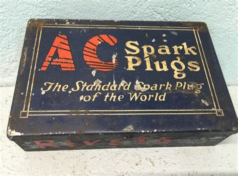 ac spark plug metal box|AC Spark Plugs Advertising Tin Spark Plug Box .